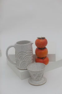 Carved Rainbows Clay Pourover Set (2PC)