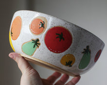 Load image into Gallery viewer, Tomato Harvest Illustrated Large Serving Bowl
