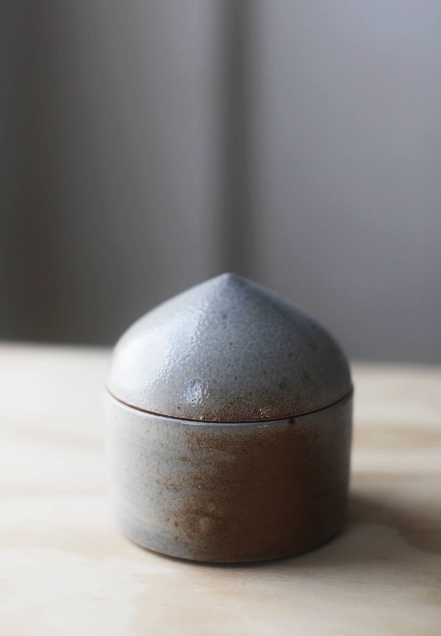 Soda Fired Lidded Salt Cellar