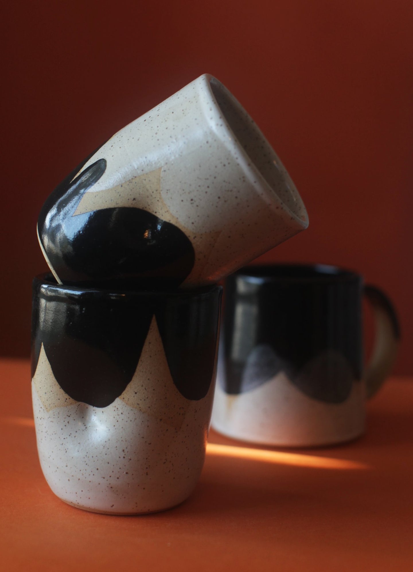 Speckled Tumbler - Black & White overlap