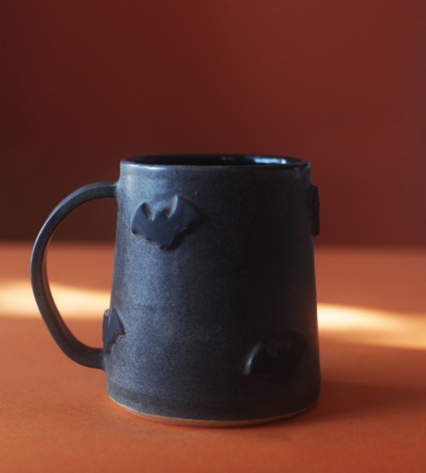 Matte Black Bat Mug
